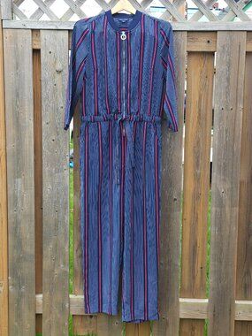 Tommy Hilfiger Blue Jumpsuit Romper Stripe Size M